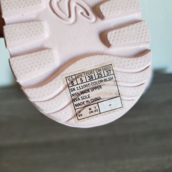 Skechers Foamies Footsteps Glam Party Rhinestone Sandals Blush Pink Sz Womens 8 - Picture 10 of 11